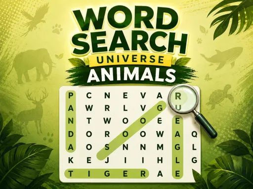 Word Search Universe Animals Cover